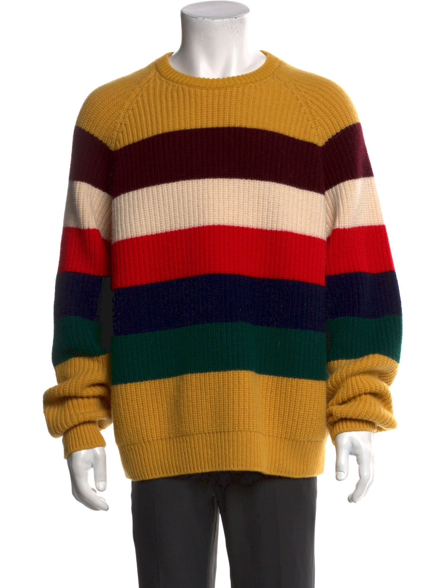 Gucci Wool Colorblock Pattern Pullover